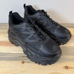Niluber High Rise Black Chunky Sneaker Women's Size 8.5 NWOT